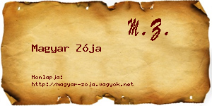 Magyar Zója névjegykártya
