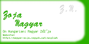 zoja magyar business card